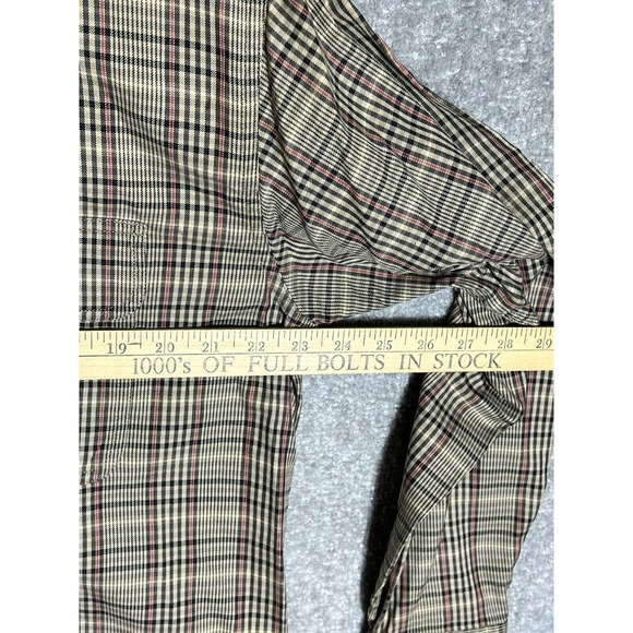 ORVIS Button Up Shirt Mens Size Medium Long Sleeve Brown Plaid Pocket - Picture 7 of 8